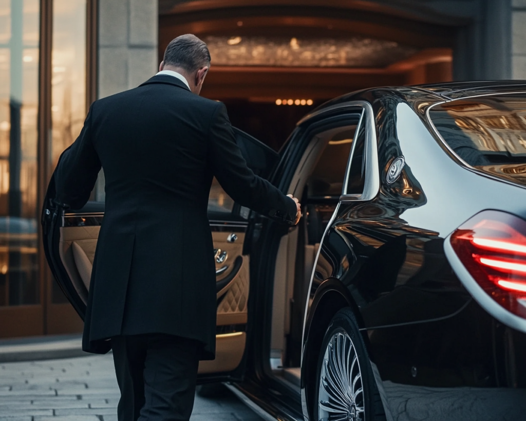 votre Taxi Bandol vous ouvre la portiere de sa magnifique mercedes classe E