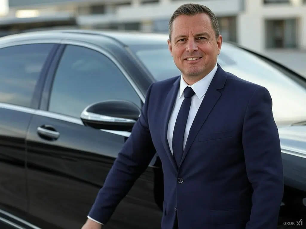 chauffeur privé VTC attendant ses clients à six-fours-les-plages