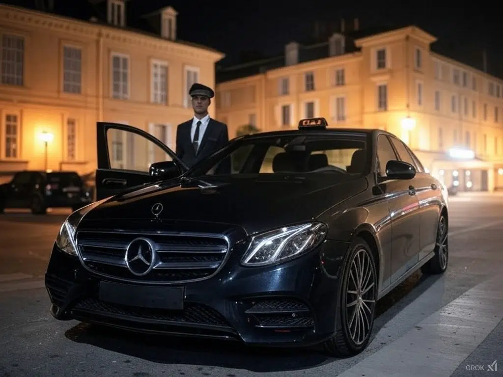 taxi attendant ses clients près de la mairie de la valette-du-var